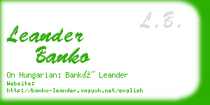 leander banko business card